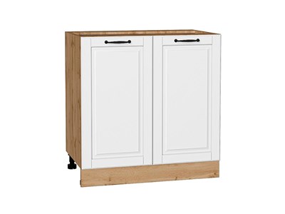 Шкаф нижний с 2-мя дверцами Дублин Дуб Вотан, Special White, 800 В*Ш*Г 816*800*478, фасад МДФ  Special White, корпус  Дуб Вотан ms2510VVT_73527