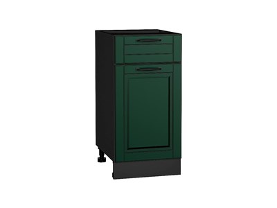 Шкаф нижний с 1-ой дверцей и ящиком Дублин Graphite, Special Green, 400 В*Ш*Г 816*400*478, фасад МДФ  Special Green, корпус  Graphite ms2510VVT_73482