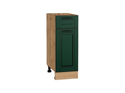 Шкаф нижний с 1-ой дверцей и ящиком Дублин Дуб Вотан, Special Green, 300 В*Ш*Г 816*300*478, фасад МДФ  Special Green, корпус  Дуб Вотан ms2510VVT_73474