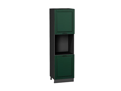 Шкаф пенал с 2-мя дверцами под технику Дублин Graphite, Special Green, 2140 В*Ш*Г 2132*600*574, фасад МДФ  Special Green, корпус  Graphite ms2510VVT_73804