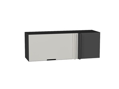 Шкаф верхний прямой угловой горизонтальный Евро Graphite, Агат В*Ш*Г 358*1000*350, фасад МДФ  Агат, корпус  Graphite ms2510VVT_74941