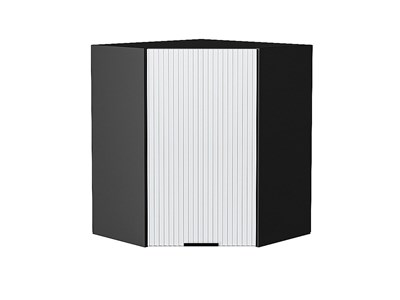 Шкаф верхний угловой Евро Лайн Graphite, Белый, 720 В*Ш*Г 716*600*600, фасад МДФ  Белый, корпус  Graphite ms2510VVT_59402