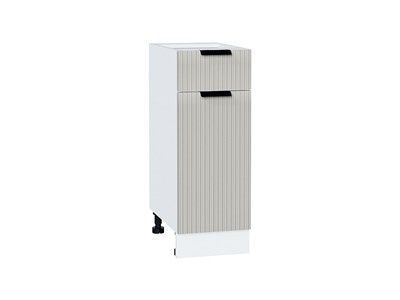 Шкаф нижний с 1-ой дверцей и ящиком Евро Лайн Белый, Агат, 300 В*Ш*Г 816*300*478, фасад МДФ  Агат, корпус  Белый ms2510VVT_59484
