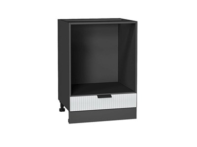 Шкаф нижний под духовку Евро Лайн Graphite, Белый, 600 В*Ш*Г 816*600*474, фасад МДФ  Белый, корпус  Graphite ms2510VVT_58986