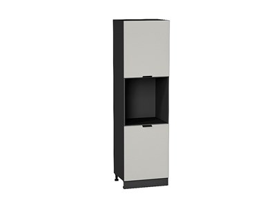 Шкаф пенал с 2-мя дверцами под технику Евро Graphite, Агат, 2140 В*Ш*Г 2132*600*574, фасад МДФ  Агат, корпус  Graphite ms2510VVT_59224