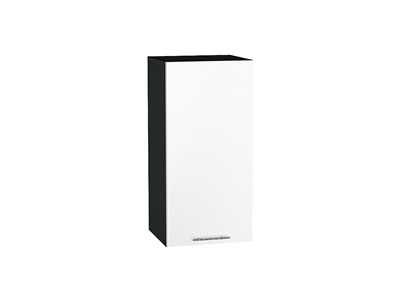 Шкаф верхний с 1-ой дверцей Валерия-М Graphite, Белый глянец, 720, 350 В*Ш*Г 716*350*318, фасад МДФ  Белый глянец, корпус  Graphite ms2510VVT_65421