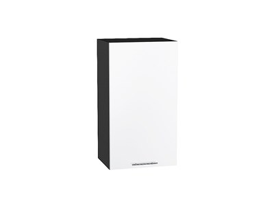 Шкаф верхний с 1-ой дверцей Валерия-М Graphite, Белый глянец, 720, 400 В*Ш*Г 716*400*318, фасад МДФ  Белый глянец, корпус  Graphite ms2510VVT_37741