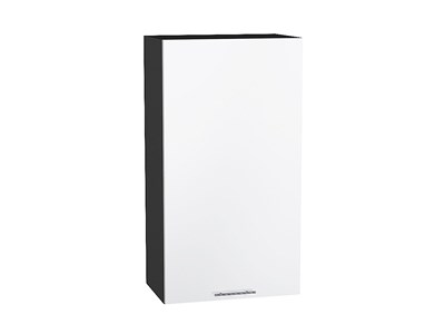 Шкаф верхний с 1-ой дверцей Валерия-М Graphite, Белый глянец, 920, 500 В*Ш*Г 920*500*318, фасад МДФ  Белый глянец, корпус  Graphite ms2510VVT_40144