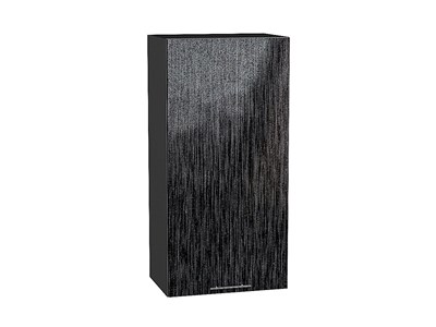 Шкаф верхний с 1-ой дверцей Валерия-М Graphite, Черный металлик дождь, 920, 450 В*Ш*Г 920*450*318, фасад МДФ  Черный металлик дождь, корпус  Graphite ms2510VVT_40131