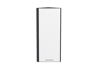 Шкаф верхний торцевой Валерия-М Graphite, Белый металлик, 920 В*Ш*Г 920*300*304, фасад МДФ  Белый металлик, корпус  Graphite ms2510VVT_49045