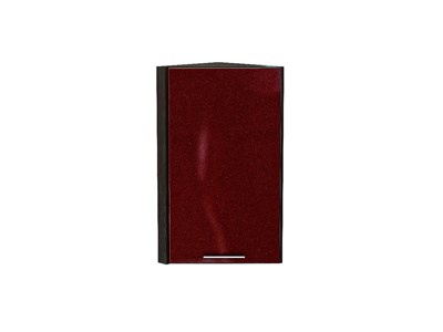 Шкаф верхний торцевой Валерия-М Graphite, Гранатовый металлик В*Ш*Г 716*300*304, фасад МДФ  Гранатовый металлик, корпус  Graphite ms2510VVT_49039