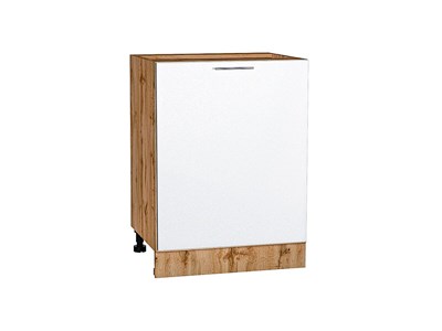 Шкаф нижний с 1-ой дверцей Валерия-М Дуб Вотан, Белый металлик, 600 В*Ш*Г 816*600*478, фасад МДФ  Белый металлик, корпус  Дуб Вотан ms2510VVT_63817