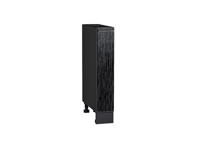 Шкаф нижний бутылочница Валерия-М Graphite, Черный металлик дождь, 150 В*Ш*Г 816*150*478, фасад МДФ  Черный металлик дождь, корпус  Graphite ms2510VVT_38611
