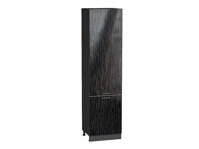 Шкаф пенал с 2-мя дверцами Валерия-М Graphite, Черный металлик дождь, 2340, 600 В*Ш*Г 2336*600*574, фасад МДФ  Черный металлик дождь, корпус  Graphite ms2510VVT_42186