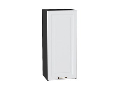 Шкаф верхний с 1-ой дверцей Ницца Graphite, Белый, 920, 400 В*Ш*Г 920*400*318, фасад МДФ  Белый, корпус  Graphite ms2510VVT_54596