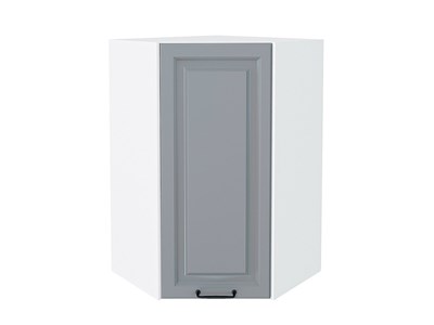 Шкаф верхний угловой Ницца Белый, Magnum, 920 В*Ш*Г 920*600*600, фасад МДФ  Magnum, корпус  Белый ms2510VVT_44373