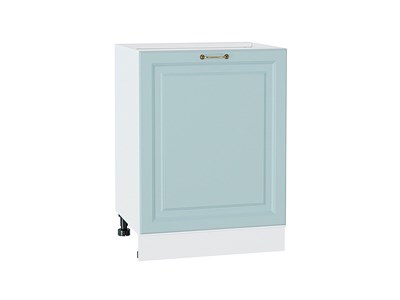 Шкаф нижний с 1-ой дверцей Ницца Белый, Голубой, 600 В*Ш*Г 816*600*478, фасад МДФ  Голубой, корпус  Белый ms2510VVT_54893