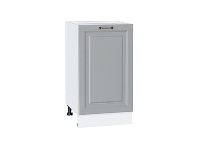 Шкаф нижний с 1-ой дверцей Ницца Белый, Графит, 450 В*Ш*Г 816*450*478, фасад МДФ  Графит, корпус  Белый ms2510VVT_54901