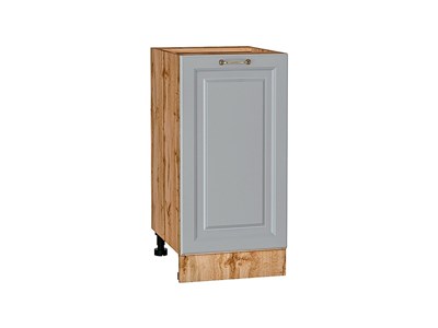 Шкаф нижний с 1-ой дверцей Ницца Дуб Вотан, Графит, 400 В*Ш*Г 816*400*478, фасад МДФ  Графит, корпус  Дуб Вотан ms2510VVT_64445