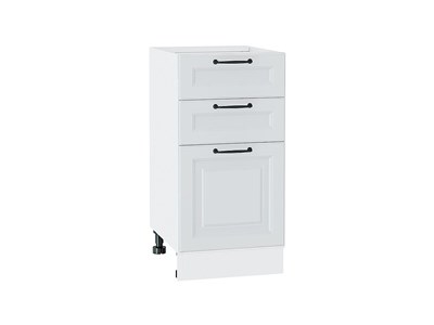 Шкаф нижний с 3-мя ящиками Ницца Белый, Blanco, 400 В*Ш*Г 816*400*478, фасад МДФ  Blanco, корпус  Белый ms2510VVT_33734