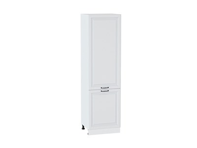 Шкаф пенал с 2-мя дверцами Ницца Белый, Blanco, 2140, 600 В*Ш*Г 2132*600*574, фасад МДФ  Blanco, корпус  Белый ms2510VVT_33752