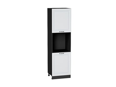 Шкаф пенал с 2-мя дверцами под технику Ницца Graphite, Blanco, 2140 В*Ш*Г 2132*600*574, фасад МДФ  Blanco, корпус  Graphite ms2510VVT_44918