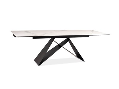 Стол обеденный Signal WESTIN III Ceramic 160 раскладной (белый/черный) ms2601SIGHAL_WESTINIIIBC160