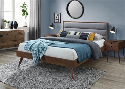 Кровать Halmar ORLANDO (серый/орех) 160/200 ms2601SIGHAL_V-CH-ORLANDO-LOZ
