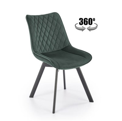 Стул кухонный Halmar K520 (черный/темно-зеленый) ms2601SIGHAL_V-CH-K/520-KR-C.ZIELONY