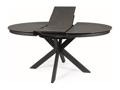 Стол обеденный Signal PORTO Ceramic 120 раскладной (темно-серый мрамор/черный мат) ms2601SIGHAL_PORTOCC120