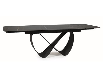 Стол обеденный Signal INFINITY Ceramic 160 раскладной (черный Azario black/черный мат) ms2601SIGHAL_INFINITYCBC160