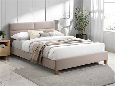 Кровать Signal SIERRA Velvet Bluvel 28 (бежевый/дуб) 120/200 ms2601SIGHAL_SIERRAV120BED