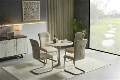 Стол обеденный Halmar TOLIO 90 (травертин/кашемир) ms2601SIGHAL_V-CH-TOLIO-ST