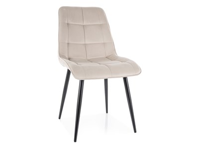 Стул кухонный Signal CHIC Velvet Bluvel 30 (светло-бежевый/черный) ms2601SIGHAL_CHICVCJBE