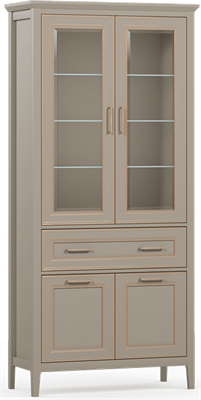 Шкаф-витрина Классик/Classic REG2W2D1S  Глиняный серый, Глиняный серый msk26brw_363395089