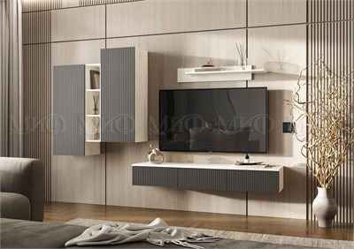 Гостиная Оскар Вариант №2  Графит/Дуб крафт белый pn26mf_700782033