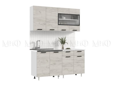 Кухня Рио NEW   Дуб Крафт белый Столешница Кастилло темный  1600 pn26mf_1010570773