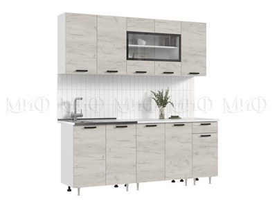 Кухня Рио NEW  Дуб Крафт белый Столешница Кастилло темный  2000 pn26mf_1859900169