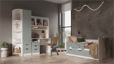 Детская Юниор-4 Вариант 2  Шарли Бриз Кровать 80*160 см pn26mf_886551471