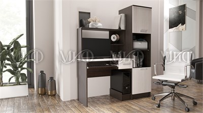 Стол компьютерный №3  Дуб беленый/венге С пеналом pn26mf_2015233291