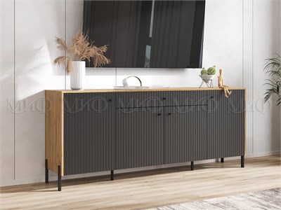 Комод Оливия Металл  Графит/Дуб Крафт pn26mf_1548709815