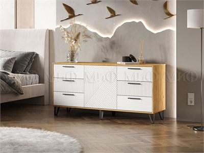 Комод Флэш 1500  Браш Вайт/Дуб Крафт pn26mf_1332200810