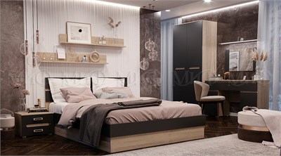 Спальня Ким Графит   Кровать 160 см с  Подъемным механизмом pn26mf_920301986