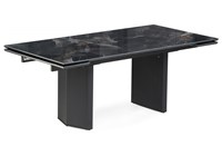 Керамический стол Монерон 200(260)х100х77 black paradise / черный 588032-mwdvl