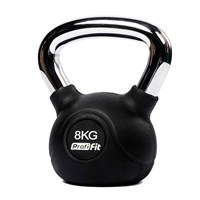 Гиря обрезиненная с хромированной ручкой PROFI-FIT  8 кг арт-yozzwzlggyj7-tmzspr