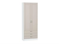 Шкаф двухстворчатый Стиль ШК-803 с ящиками Белый, Cream Silk, Лофт sppr5VVTtoAR74496