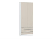 Шкаф двухстворчатый Стиль ШК-803 с ящиками Белый, Cream Silk, Фьюжн sppr5VVTtoAR74484