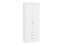 Шкаф двухстворчатый Стиль ШК-803 с ящиками Белый, White Silk, Лофт sppr5VVTtoAR74514