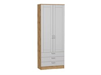 Шкаф двухстворчатый Стиль ШК-803 с ящиками Дуб Вотан, Grey Silk, Лофт sppr5VVTtoAR74509