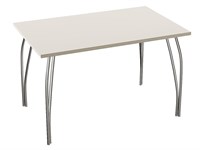 Стол обеденный прямоугольный TLC-1.2 (ОС-11), столешница ЛДСП  Cashmere In 2S, каркас Сталь  Aluminum Gloss,  742*1200*750 sppr5VVTtoAR77505